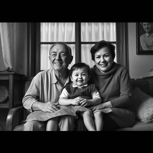 Imagen promocional del documental En Busca del Tiempo Perdido, mostrando una fotograf칤a antigua en blanco y negro de una familia.